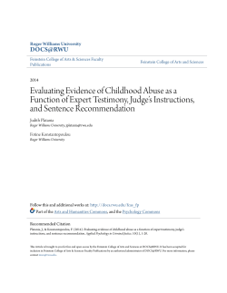 Evaluating Evidence of Childhood Abuse as a