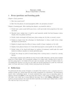 Physics 1240 Hall Chapter 4 Notes 1 Focus questions and learning
