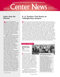 K–12 Teachers Visit Russia on Fulbright