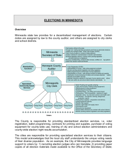 Overview of Elections in Minnesota