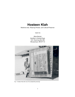 Hosteen Klah - Association of Rug Care Specialists