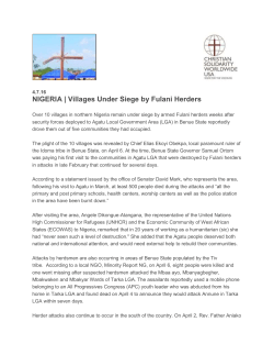 NIGERIA | Villages Under Siege by Fulani Herders