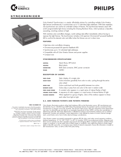 synchronizer - Philips Color Kinetics