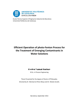 Efficient Operation of photo-Fenton Process for the Treatment of