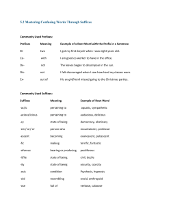 5.2 Mastering Confusing Words Through Suffixes
