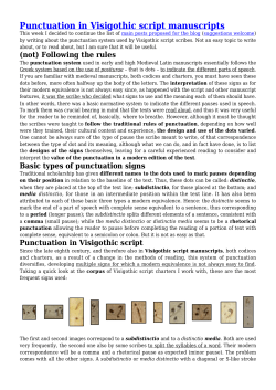 Punctuation in Visigothic script manuscripts