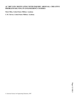 Motivating With Inquiry Arousal: Creative Problem