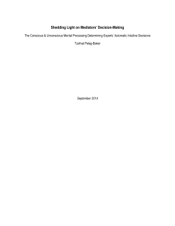 Shedding Light on Mediators` Decision-Making