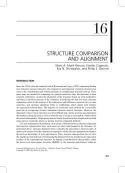 STRUCTURE COMPARISON AND ALIGNMENT
