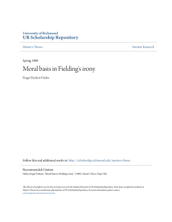 Moral basis in Fielding`s irony