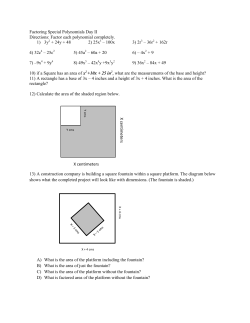Factoring Special Polynomials Day II Directions: Factor each