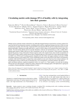 Circulating nucleic acids damage DNA of healthy cells by integrating