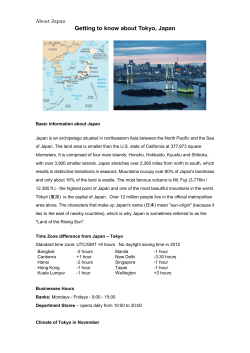 Getting to know about Tokyo, Japan