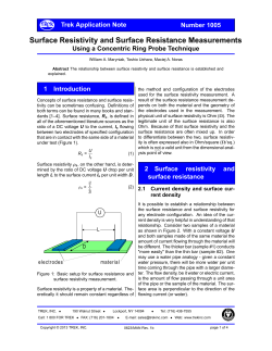 Surface Resistivity and Surface Resistance