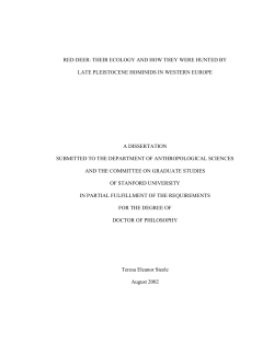 Thesis - Paleoanthropology Society