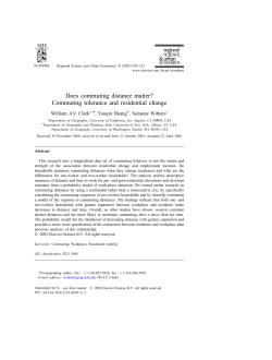 D oes commuting distance matter? Commuting tolerance and