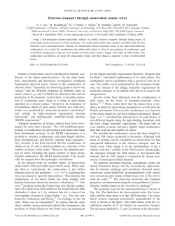 Electron transport through monovalent atomic wires