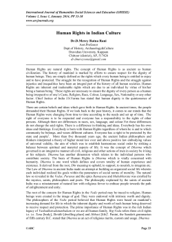 Human Rights in Indian Culture