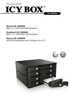 Manual IB-2280SSK 8bay 2.5" SATA/SAS HDD
