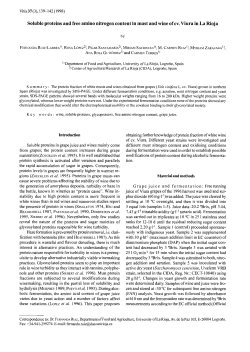 Solubleproteins and free amino nitrogen content in must and