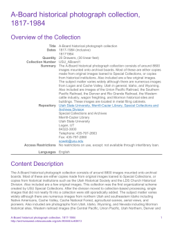 A-Board historical photograph collection, 1817-1984