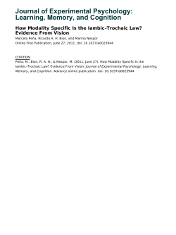 Journal of Experimental Psychology: Learning, Memory, and Cognition