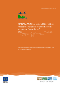 2130 Fixed coastal dunes with herbaceous vegetation ("grey dunes")