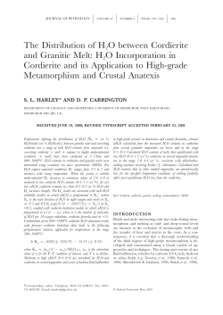 The Distribution of H2O between Cordierite and