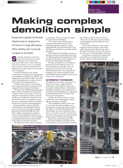 Making complex demolition simple