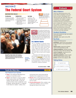 The Federal Court System