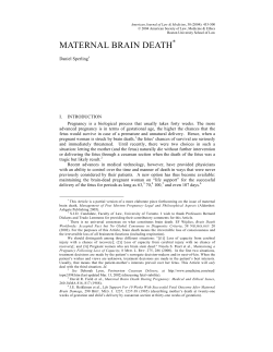 MATERNAL BRAIN DEATH
