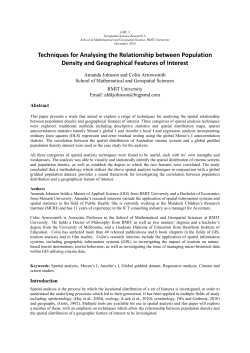 Techniques for Analysing the Relationship between Population