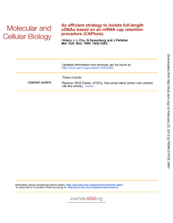 procedure (CAPture). cDNAs based on an mRNA cap retention An
