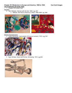 Modernism in Europe and America, 1900 to 1945 Cue Card Images