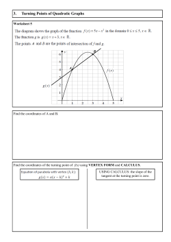 3. Turning Points of Quadratic Graphs