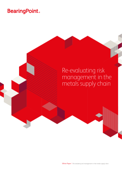 Re-evaluating risk management in the metals supply chain