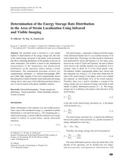 Determination of the Energy Storage Rate Distribution in