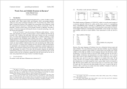 Word, Foot, and Syllable Structure in Burmese