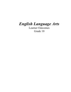 English Language Arts Curriculum, Grade 10