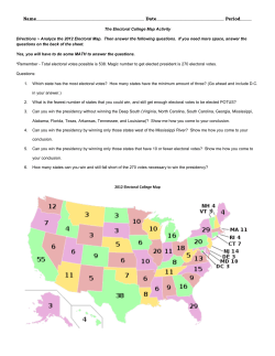 The Electoral College Map Activity