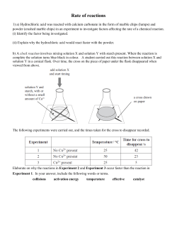 Rate of reactions - Chemical Minds