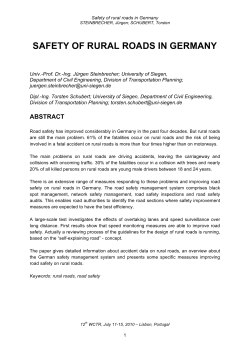 safety of rural roads in germany