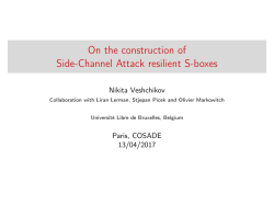 On the construction of Side-Channel Attack resilient S