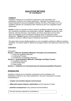 qualitative methods - United Diversity