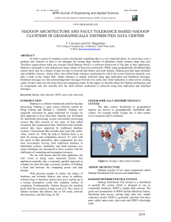 HADOOP ARCHITECTURE AND FAULT TOLERANCE BASED