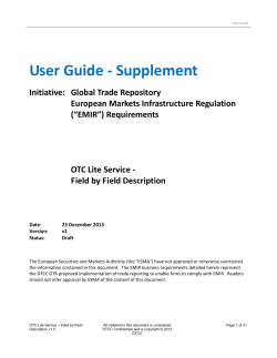 1 OTC Lite Field by Field Description