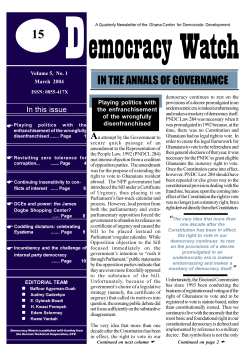 Democracy Watch 15