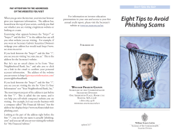 Eight Tips to Avoid Phishing Scams