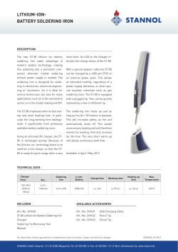 lithiuM-ion- battery solDering iron
