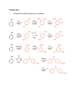 Problem Set 4 1. Complete the following sequences of reactions.